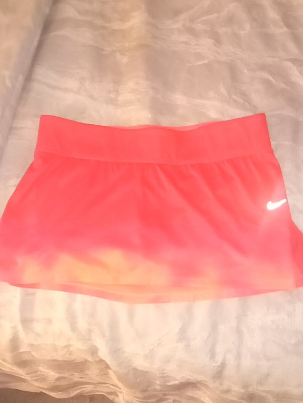 Nike Coral Pink Athletic Skort with Reflective Swoosh